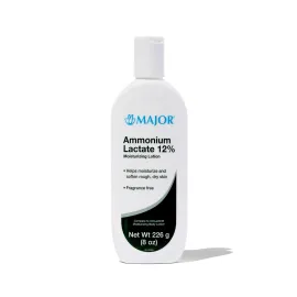 Major Ammonium Lactate 12% Moisturizing Lotion - Lactic Acid Lotion - Helps Hydrate, Soften, and Exfoliate Rough, Dry Skin - Daily Body Lotion - Fragrance-Free - 8 Oz (1 Pack)
