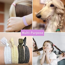 79STYLE 100Pcs No Crease Hair Ties For Women Fabric Hair Ties Cloth Ribbon Hair Scrunchies Knotted Ponytail Holders. Yoga Twist Flat Hair Bands Bulk Elastic Hair Ties Bracelet Grils (Mutil-20Colors)