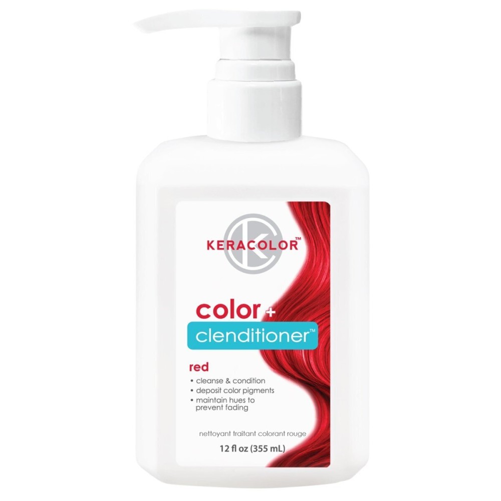 Keracolor Clenditioner Color Depositing Conditioner - Hair Glaze Colorwash, Red, 12 Fl Oz Keracolor Clenditioner Color Depositing Conditioner - Hair Glaze Colorwash, Red, 12 Fl Oz