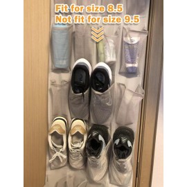 Amazon Basics 24 Medium Pocket Over-the-Door Hanging Shoe Organizer, Light Grey Amazon Basics 24 Medium Pocket Over-the-Door Hanging Shoe Organizer, Light Grey