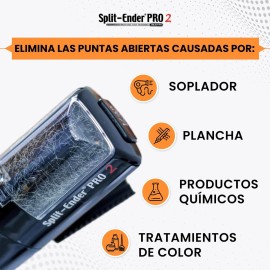 Split-Ender Pro 2 - The Original Cordless Split End Hair Trimmer Automatic Rechargeable Home Tool Hair Clipper 2-in-1 for Dry Damaged Splitting Broken Brittle Straight Curly Frizzy Beauty - Black Split-Ender Pro 2 - The Original Cordless Split End Hair Trimmer Automatic Rechargeable Home Tool Hair Clipper 2-in-1 for Dry Damaged Splitting Broken Brittle Straight Curly Frizzy Beauty - Black