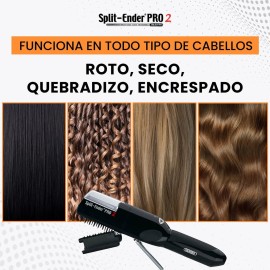Split-Ender Pro 2 - The Original Cordless Split End Hair Trimmer Automatic Rechargeable Home Tool Hair Clipper 2-in-1 for Dry Damaged Splitting Broken Brittle Straight Curly Frizzy Beauty - Black Split-Ender Pro 2 - The Original Cordless Split End Hair Trimmer Automatic Rechargeable Home Tool Hair Clipper 2-in-1 for Dry Damaged Splitting Broken Brittle Straight Curly Frizzy Beauty - Black