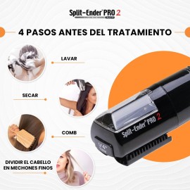 Split-Ender Pro 2 - The Original Cordless Split End Hair Trimmer Automatic Rechargeable Home Tool Hair Clipper 2-in-1 for Dry Damaged Splitting Broken Brittle Straight Curly Frizzy Beauty - Black Split-Ender Pro 2 - The Original Cordless Split End Hair Trimmer Automatic Rechargeable Home Tool Hair Clipper 2-in-1 for Dry Damaged Splitting Broken Brittle Straight Curly Frizzy Beauty - Black