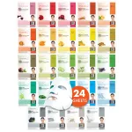 DERMAL 24 Combo Pack A Collagen Essence Korean Face Mask - Hydrating & Soothing Facial Mask with Panthenol - Hypoallergenic Self Care Sheet Mask for All Skin Types - Natural Home Spa Treatment Mask