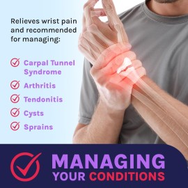 Doctor Developed Wrist Brace, Wrist Wraps for Carpal Tunnel Arthritis, Tendonitis, Hand Support, Ideal for Fitness, Weightlifting - Handbook Included (Wrist Brace 1 Pack) Doctor Developed Wrist Brace, Wrist Wraps for Carpal Tunnel Arthritis, Tendonitis, Hand Support, Ideal for Fitness, Weightlifting - Handbook Included (Wrist Brace 1 Pack)