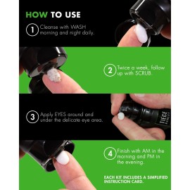 Tiege Hanley Mens Skin Care Set, Advanced Routine (System Level 2) - Face Wash, Scrub, Moisturizer & Eye Cream for Fine Lines, Under-Eye Bags Correction, Smoother Skin Texture Tiege Hanley Mens Skin Care Set, Advanced Routine (System Level 2) - Face Wash, Scrub, Moisturizer & Eye Cream for Fine Lines, Under-Eye Bags Correction, Smoother Skin Texture