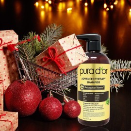 PURA D\'OR 16 Oz Advanced Therapy Shampoo Reduces Hair Thinning & Increases Volume, No Sulfate, Biotin Shampoo Infused with Argan Oil, Aloe Vera for All Hair Types, Men & Women PURA D\'OR 16 Oz Advanced Therapy Shampoo Reduces Hair Thinning & Increases Volume, No Sulfate, Biotin Shampoo Infused with Argan Oil, Aloe Vera for All Hair Types, Men & Women