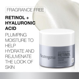 Neutrogena Retinol Face Moisturizer, Rapid Wrinkle Repair, Fragrance Free, Daily Anti-Aging Face Cream with Retinol & Hyaluronic Acid to Fight Fine Lines, Wrinkles, & Dark Spots, 1.7 oz Neutrogena Retinol Face Moisturizer, Rapid Wrinkle Repair, Fragrance Free, Daily Anti-Aging Face Cream with Retinol & Hyaluronic Acid to Fight Fine Lines, Wrinkles, & Dark Spots, 1.7 oz