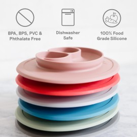 ezpz Mini Mat for 12 Months+ (Sage) - 100% Silicone Placemat + Plate with Suction for Infants + Toddlers - Supports Baby-Led Weaning - for Highchair, Dining Table and Travel ezpz Mini Mat for 12 Months+ (Sage) - 100% Silicone Placemat + Plate with Suction for Infants + Toddlers - Supports Baby-Led Weaning - for Highchair, Dining Table and Travel