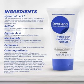 Dermend Specialized Fragile Skin Moisturizing Cream: Formula to Restore & Rejuvenate - Daily Anti Wrinkle Cream for Firming & Strengthening Thin, Aging Skin - 4.5 Oz Tube Dermend Specialized Fragile Skin Moisturizing Cream: Formula to Restore & Rejuvenate - Daily Anti Wrinkle Cream for Firming & Strengthening Thin, Aging Skin - 4.5 Oz Tube