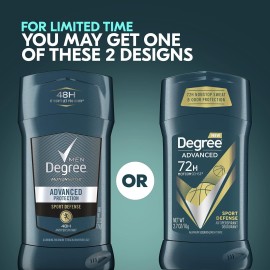 Degree Advanced Protection Antiperspirant Deodorant Sport Defense 4 count 72-Hour Sweat and Odor Protection Antiperspirant For Men With MotionSense Technology 2.7 oz Degree Advanced Protection Antiperspirant Deodorant Sport Defense 4 count 72-Hour Sweat and Odor Protection Antiperspirant For Men With MotionSense Technology 2.7 oz