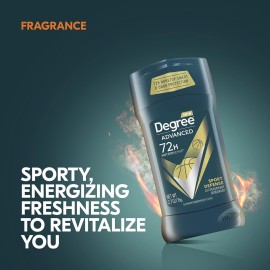 Degree Advanced Protection Antiperspirant Deodorant Sport Defense 4 count 72-Hour Sweat and Odor Protection Antiperspirant For Men With MotionSense Technology 2.7 oz Degree Advanced Protection Antiperspirant Deodorant Sport Defense 4 count 72-Hour Sweat and Odor Protection Antiperspirant For Men With MotionSense Technology 2.7 oz
