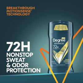 Degree Advanced Protection Antiperspirant Deodorant Sport Defense 4 count 72-Hour Sweat and Odor Protection Antiperspirant For Men With MotionSense Technology 2.7 oz Degree Advanced Protection Antiperspirant Deodorant Sport Defense 4 count 72-Hour Sweat and Odor Protection Antiperspirant For Men With MotionSense Technology 2.7 oz