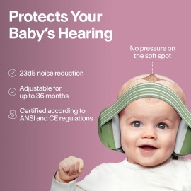 Alpine Muffy Baby Ear Protection for Babies and Toddlers up to 36 Months - CE & ANSI Certified - Noise Reduction Earmuffs - Comfortable Baby Headphones Against Hearing Damage & Improves Sleep - Pink Alpine Muffy Baby Ear Protection for Babies and Toddlers up to 36 Months - CE & ANSI Certified - Noise Reduction Earmuffs - Comfortable Baby Headphones Against Hearing Damage & Improves Sleep - Pink