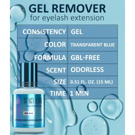 Lash Remover for Lash Extensions by Stacy Lash (0.51 fl.oz / 15 ml) Eyelash Extension Remover / 60 Sec Dissolution Lash Glue Remover/Professional Eyelash Remover for Extensions/Lash Tech Supplies Lash Remover for Lash Extensions by Stacy Lash (0.51 fl.oz / 15 ml) Eyelash Extension Remover / 60 Sec Dissolution Lash Glue Remover/Professional Eyelash Remover for Extensions/Lash Tech Supplies