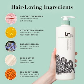 Unwash Bio-Cleansing Conditioner - Gentle, Hydrating Co-Wash Cleansing Conditioner, Sulfate & Paraben Free, for Curly, Coily & Dry Hair, 33.8 fl oz Unwash Bio-Cleansing Conditioner - Gentle, Hydrating Co-Wash Cleansing Conditioner, Sulfate & Paraben Free, for Curly, Coily & Dry Hair, 33.8 fl oz