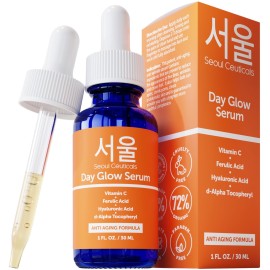 SeoulCeuticals Korean Skin Care 20% Vitamin C Hyaluronic Acid Serum + CE Ferulic Acid - Potent Anti Aging, Anti Wrinkle Korean Beauty 1oz