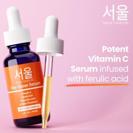 SeoulCeuticals Korean Skin Care 20% Vitamin C Hyaluronic Acid Serum + CE Ferulic Acid - Potent Anti Aging, Anti Wrinkle Korean Beauty 1oz SeoulCeuticals Korean Skin Care 20% Vitamin C Hyaluronic Acid Serum + CE Ferulic Acid - Potent Anti Aging, Anti Wrinkle Korean Beauty 1oz