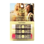 Sun Bum SPF 30 Sunscreen Lip Balm 3 Flavor Variety Pack - Coconut, Banana, Watermelon - Moisturizing Aloe Vera and Vitamin E - Vegan and Cruelty Free - UVA/UVB Lip Protection - 0.15 oz , 3 ct