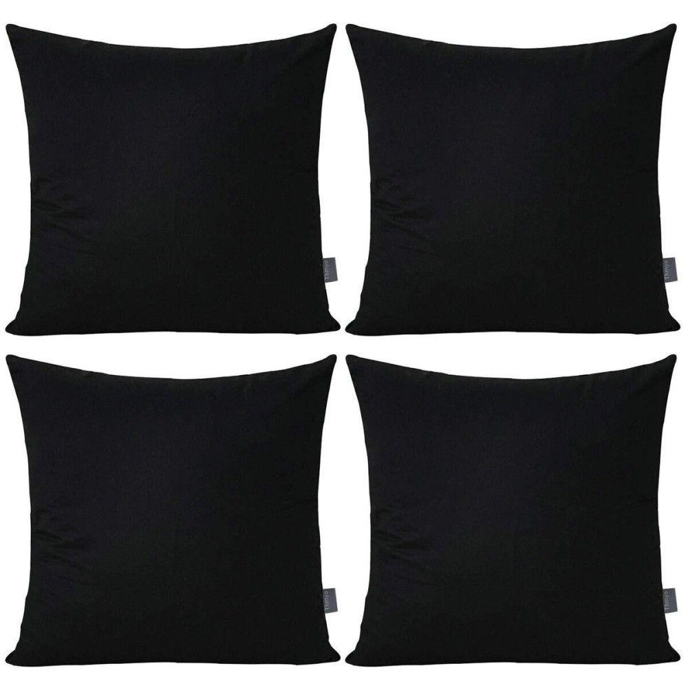 Thmyo 4-Pack 100% Cotton Comfortable Solid Decorative Throw Pillow Case Square Cushion Cover Pillowcase Sublimation Blank Pillow Covers Christmas DIY Throw Pillowcase for Sofa(18x18inch/45x45cm,Black) Thmyo 4-Pack 100% Cotton Comfortable Solid Decorative Throw Pillow Case Square Cushion Cover Pillowcase Sublimation Blank Pillow Covers Christmas DIY Throw Pillowcase for Sofa(18x18inch/45x45cm,Black)