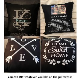 Thmyo 4-Pack 100% Cotton Comfortable Solid Decorative Throw Pillow Case Square Cushion Cover Pillowcase Sublimation Blank Pillow Covers Christmas DIY Throw Pillowcase for Sofa(18x18inch/45x45cm,Black) Thmyo 4-Pack 100% Cotton Comfortable Solid Decorative Throw Pillow Case Square Cushion Cover Pillowcase Sublimation Blank Pillow Covers Christmas DIY Throw Pillowcase for Sofa(18x18inch/45x45cm,Black)