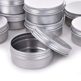 Hulless 0.5 Ounce Aluminum Tin Jar Refillable Containers 15 ml Aluminum Screw Lid Round Tin Container Bottle for Cosmetic,Lip Balm, Cream, 12 Pack. Hulless 0.5 Ounce Aluminum Tin Jar Refillable Containers 15 ml Aluminum Screw Lid Round Tin Container Bottle for Cosmetic,Lip Balm, Cream, 12 Pack.