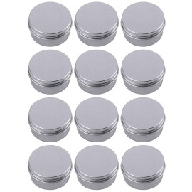 Hulless 0.5 Ounce Aluminum Tin Jar Refillable Containers 15 ml Aluminum Screw Lid Round Tin Container Bottle for Cosmetic,Lip Balm, Cream, 12 Pack. Hulless 0.5 Ounce Aluminum Tin Jar Refillable Containers 15 ml Aluminum Screw Lid Round Tin Container Bottle for Cosmetic,Lip Balm, Cream, 12 Pack.