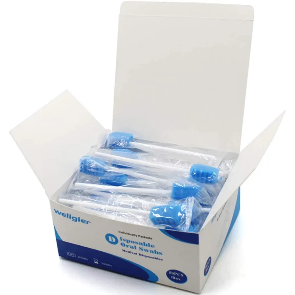 Disposable Oral Care Swabs Tooth Cleaning Mouth Swabs (50 Blue) Disposable Oral Care Swabs Tooth Cleaning Mouth Swabs (50 Blue)
