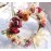 Vivivalue Rose Flower Crown Boho Flower Headband Hair Wreath Floral Headpiece Halo with Ribbon Wedding Party Festival Photos Pink