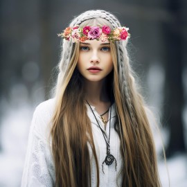 Vivivalue Rose Flower Crown Boho Flower Headband Hair Wreath Floral Headpiece Halo with Ribbon Wedding Party Festival Photos Pink Vivivalue Rose Flower Crown Boho Flower Headband Hair Wreath Floral Headpiece Halo with Ribbon Wedding Party Festival Photos Pink