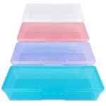 Beauticom Personal Box Storage Case for Professional Manicurist Nails Pedicure (Large Size) (4 Pieces Mix Color, Mix Color: Pink, Blue, Frosted, Purple)