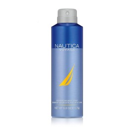 Nautica Voyage Deo Body Spray 6 fl oz (Pack of 1), Notes of Apple, Cedarwood, Mimosa, Men\'s Fragrance, Long Lasting, Everyday Fragrance