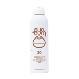Sun Bum Mineral SPF 30 Sunscreen Body Spray - Water-Resistant Broad Spectrum Moisturizing Sunscreen with Vitamin E - Hawaii 104 Act Compliant (Made without Octinoxate & Oxybenzone) - 6 oz