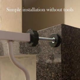 4 Pack 8MM Baby Gate Threaded Spindle Rod, Replacement Hardware Parts Kit for Pet & Dog Pressure Mounted Safety Gates - Extra Long Wall Mounting Accessories Screws Rods Adapter Bolts Black 4 Pack 8MM Baby Gate Threaded Spindle Rod, Replacement Hardware Parts Kit for Pet & Dog Pressure Mounted Safety Gates - Extra Long Wall Mounting Accessories Screws Rods Adapter Bolts Black