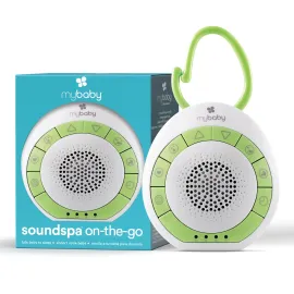 MyBaby Baby Sound Machine, White Noise Sound Machine for Baby, Travel, Nursery and On The Go. 4 Soothing Sounds, Integrated Clip, Small and Lightweight. Great for Baby Registry Searches