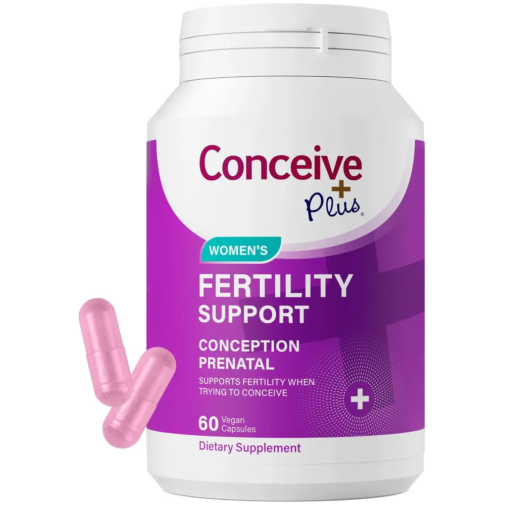 CONCEIVE PLUS Women\'s Fertility Support: Conception Prenatal Supplements for Her, Aids Hormonal Balance, & Regular Cycles - Folic Acid, B12, Zinc, Biotin, Non-GMO - 60 Vegetarian Soft Capsules CONCEIVE PLUS Women\'s Fertility Support: Conception Prenatal Supplements for Her, Aids Hormonal Balance, & Regular Cycles - Folic Acid, B12, Zinc, Biotin, Non-GMO - 60 Vegetarian Soft Capsules