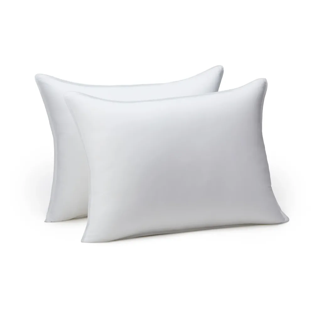 Amazon Basics Down Alternative Pillows for Stomach and Back Sleepers, Soft Density, Standard, Pack of 2, White, 26 in L x 20 in W Amazon Basics Down Alternative Pillows for Stomach and Back Sleepers, Soft Density, Standard, Pack of 2, White, 26 in L x 20 in W