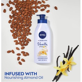 NIVEA Oil Infused Body Lotion, Vanilla and Almond Oil, Body Lotion for Dry Skin, 16.9 Fl Oz Pump Bottle NIVEA Oil Infused Body Lotion, Vanilla and Almond Oil, Body Lotion for Dry Skin, 16.9 Fl Oz Pump Bottle