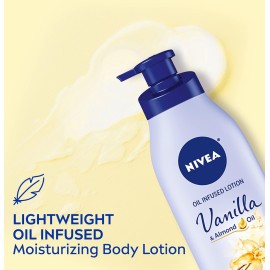 NIVEA Oil Infused Body Lotion, Vanilla and Almond Oil, Body Lotion for Dry Skin, 16.9 Fl Oz Pump Bottle NIVEA Oil Infused Body Lotion, Vanilla and Almond Oil, Body Lotion for Dry Skin, 16.9 Fl Oz Pump Bottle