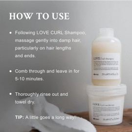 Davines LOVE Curl Conditioner | Curly Hair Conditioner for Hydrating + Elasticizing Curls | Great For Wavy and Curly Hair Types | 8.77 fl oz Davines LOVE Curl Conditioner | Curly Hair Conditioner for Hydrating + Elasticizing Curls | Great For Wavy and Curly Hair Types | 8.77 fl oz