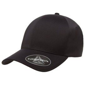 Flexfit Men\'s Delta Seamless Baseball Cap, Black, Large-X-Large