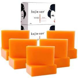 Kojie San Skin Brightening Soap - Bundle Pack - Original Kojic Acid, Dark Spot Remover Bar Soap with Coconut & Tea Tree Oil, 65g x 10 Bars
