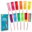 YGEOMER 12pcs Dance Ribbons, Rainbow Gymnastics Ribbon Wands for Kids Dancer, Dance Twirling Sticks Batons Streamers for Artistic Dancing, Talent Shows Dance Floor Party Props