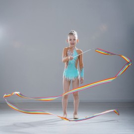 YGEOMER 12pcs Dance Ribbons, Rainbow Gymnastics Ribbon Wands for Kids Dancer, Dance Twirling Sticks Batons Streamers for Artistic Dancing, Talent Shows Dance Floor Party Props YGEOMER 12pcs Dance Ribbons, Rainbow Gymnastics Ribbon Wands for Kids Dancer, Dance Twirling Sticks Batons Streamers for Artistic Dancing, Talent Shows Dance Floor Party Props