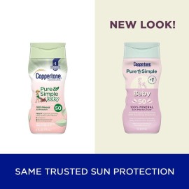 Coppertone Pure and Simple Baby Sunscreen Lotion SPF 50, Broad Spectrum Sunscreen for Baby, 6 Fl Oz Bottle Coppertone Pure and Simple Baby Sunscreen Lotion SPF 50, Broad Spectrum Sunscreen for Baby, 6 Fl Oz Bottle