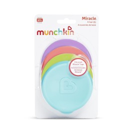Munchkin Miracle 360 Sippy Cup Lids, 4 Count, Pink/Blue/Green/Purple Munchkin Miracle 360 Sippy Cup Lids, 4 Count, Pink/Blue/Green/Purple