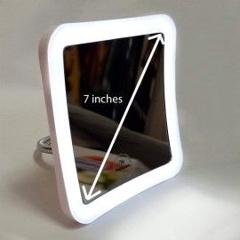 SunplusTrade Makeup Mirror with LED Lights and Magnification, Portable Cordless Design Suction Cup Mirror for Home and Travel with Flexible Gooseneck to Adjust to Any Position Easily