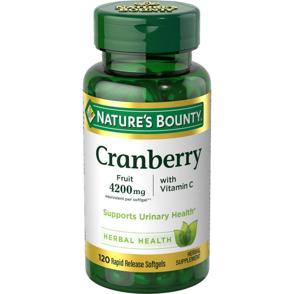 Nature\'s Bounty Cranberry Pills for Women Urinary Tract Health, Cranberry Supplements with Concentrate & Vitamin C, 120 Softgels Nature\'s Bounty Cranberry Pills for Women Urinary Tract Health, Cranberry Supplements with Concentrate & Vitamin C, 120 Softgels