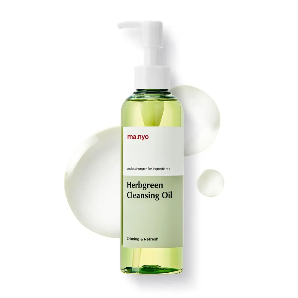 ma:nyo Herb Green Cleansing Oil 6.7 fl oz (200ml) Korean Facial Cleanser, Daily Makeup Remover for Women, Effective Cleansing Without Clogging Pores, with Artemisa, Tea Tree ma:nyo Herb Green Cleansing Oil 6.7 fl oz (200ml) Korean Facial Cleanser, Daily Makeup Remover for Women, Effective Cleansing Without Clogging Pores, with Artemisa, Tea Tree