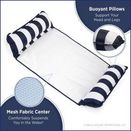 Aqua Original 4-in-1 Monterey Hammock Pool Float & Water Hammock - Multi-Purpose, Inflatable Pool Floats for Adults - Patented Thick, Non-Stick PVC Material - Navy Aqua Original 4-in-1 Monterey Hammock Pool Float & Water Hammock - Multi-Purpose, Inflatable Pool Floats for Adults - Patented Thick, Non-Stick PVC Material - Navy